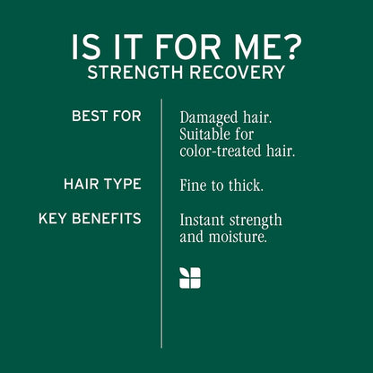 Biolage Strength Recovery Shampoo - Reduces Breakage & Detangles, for Damaged Hair, with Olive Squalane & Vegan Proteins, Paraben & Mineral Oil-Free, Packaging May Vary