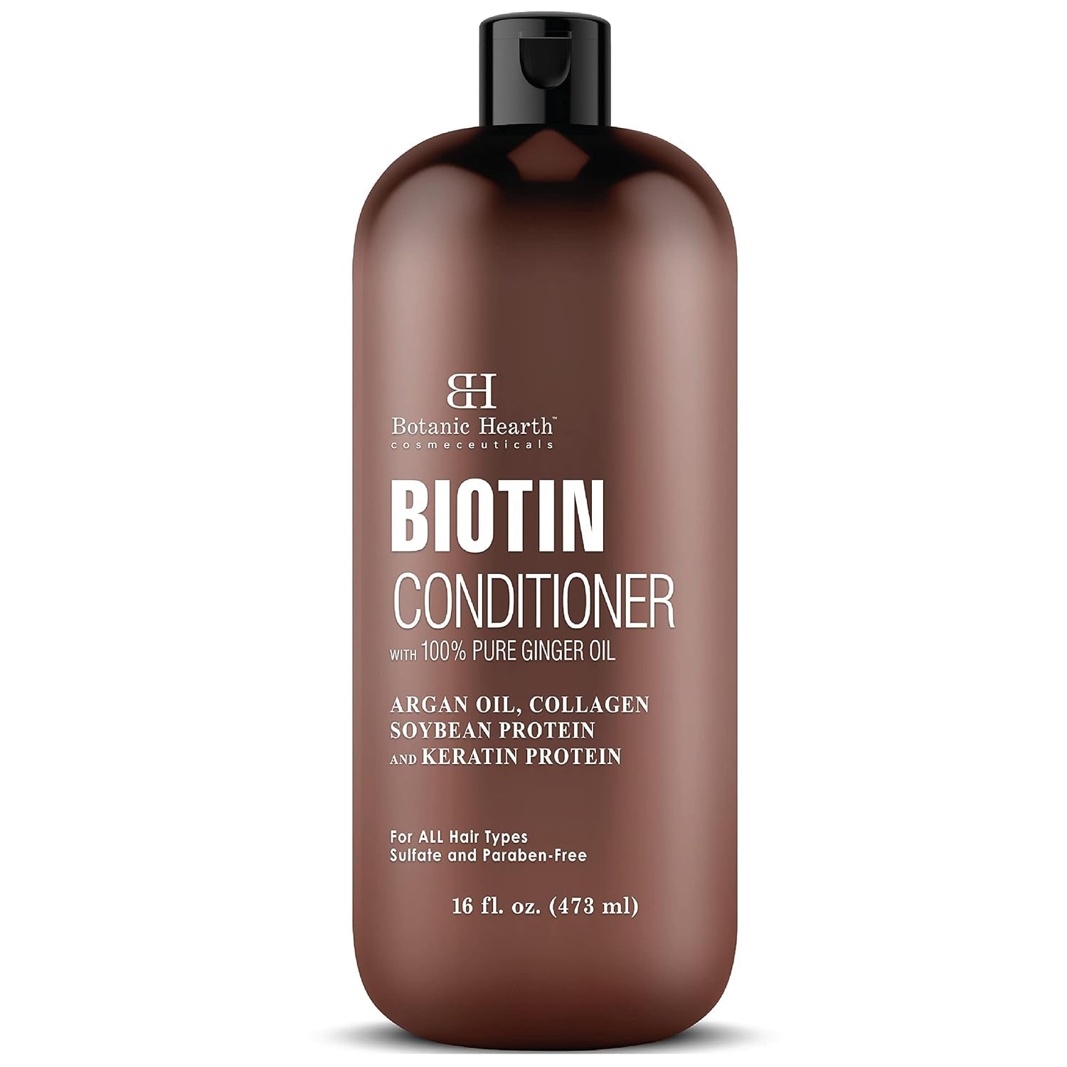 Biotin Conditioner with Ginger Oil & Keratin | for Hair Growth |With Turmeric Extract, Argan Oil, Tea Tree Oil & Vitamin E | Sulphate & Paraben Free | 16 Fl Oz - WORLD TIME VISITS