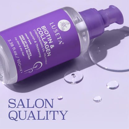 Biotin Hair Growth Serum with Collagen, Hair Oil for Thin and Damage Hair Growth Oil, Biotin Growth Serum for Frizzy & Damaged Hair, Thickening and Healthier Scalp for Men & Women 3.38 Fl Oz - WORLD TIME VISITS