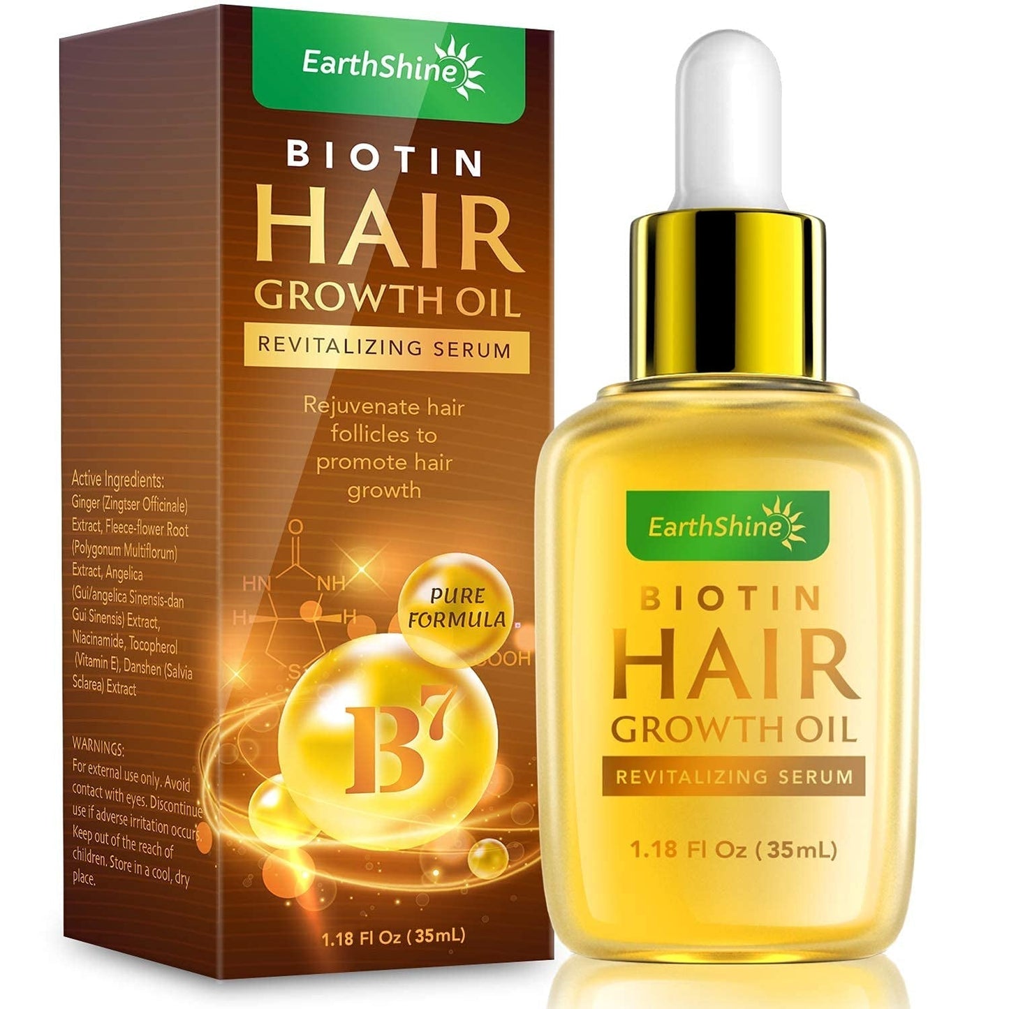 Biotin Serum: Hair Growth Oil for Thicker, Stronger Hair - Prevents Loss for Men & Women, 1.18 Oz (35 Ml) - WORLD TIME VISITS