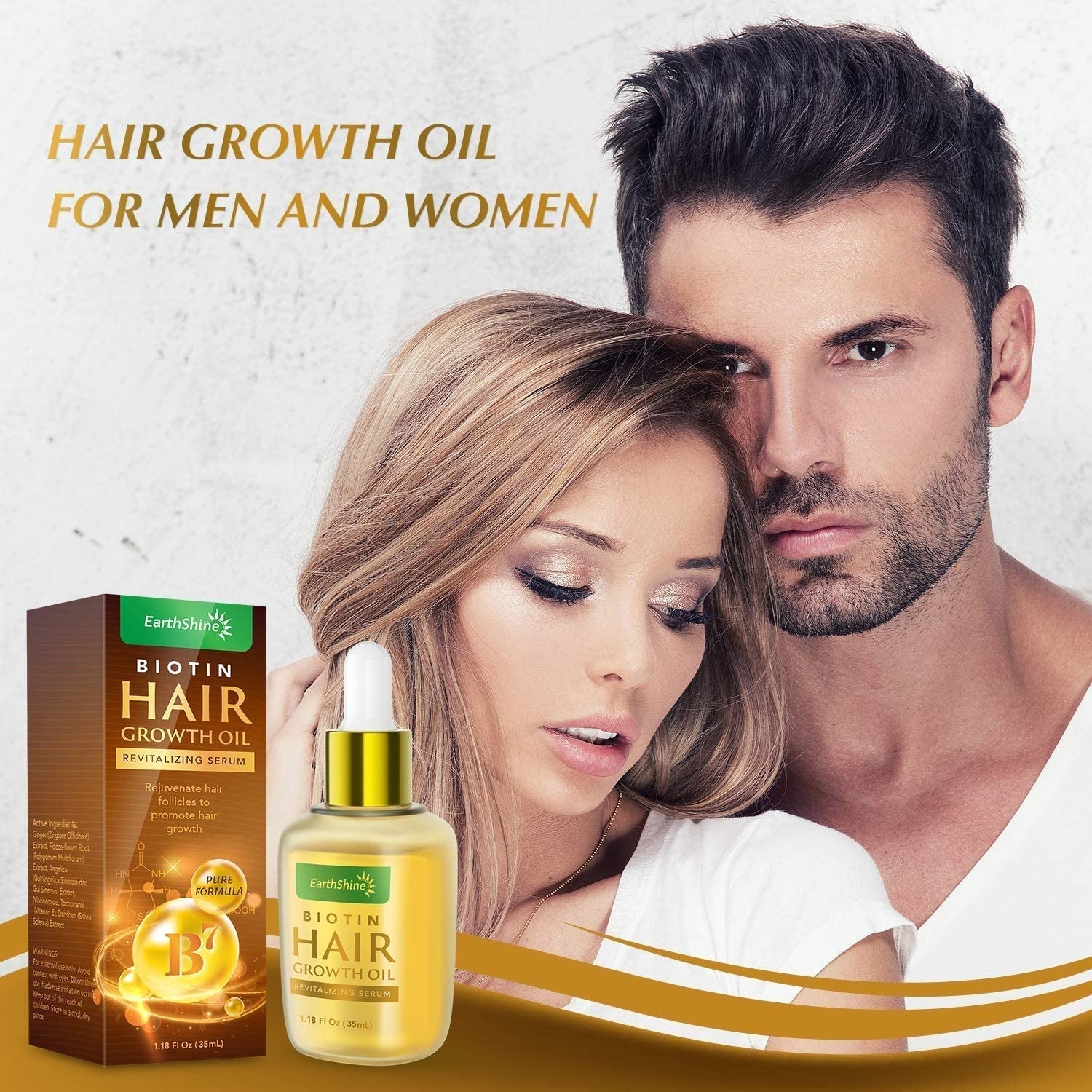 Biotin Serum: Hair Growth Oil for Thicker, Stronger Hair - Prevents Loss for Men & Women, 1.18 Oz (35 Ml) - WORLD TIME VISITS