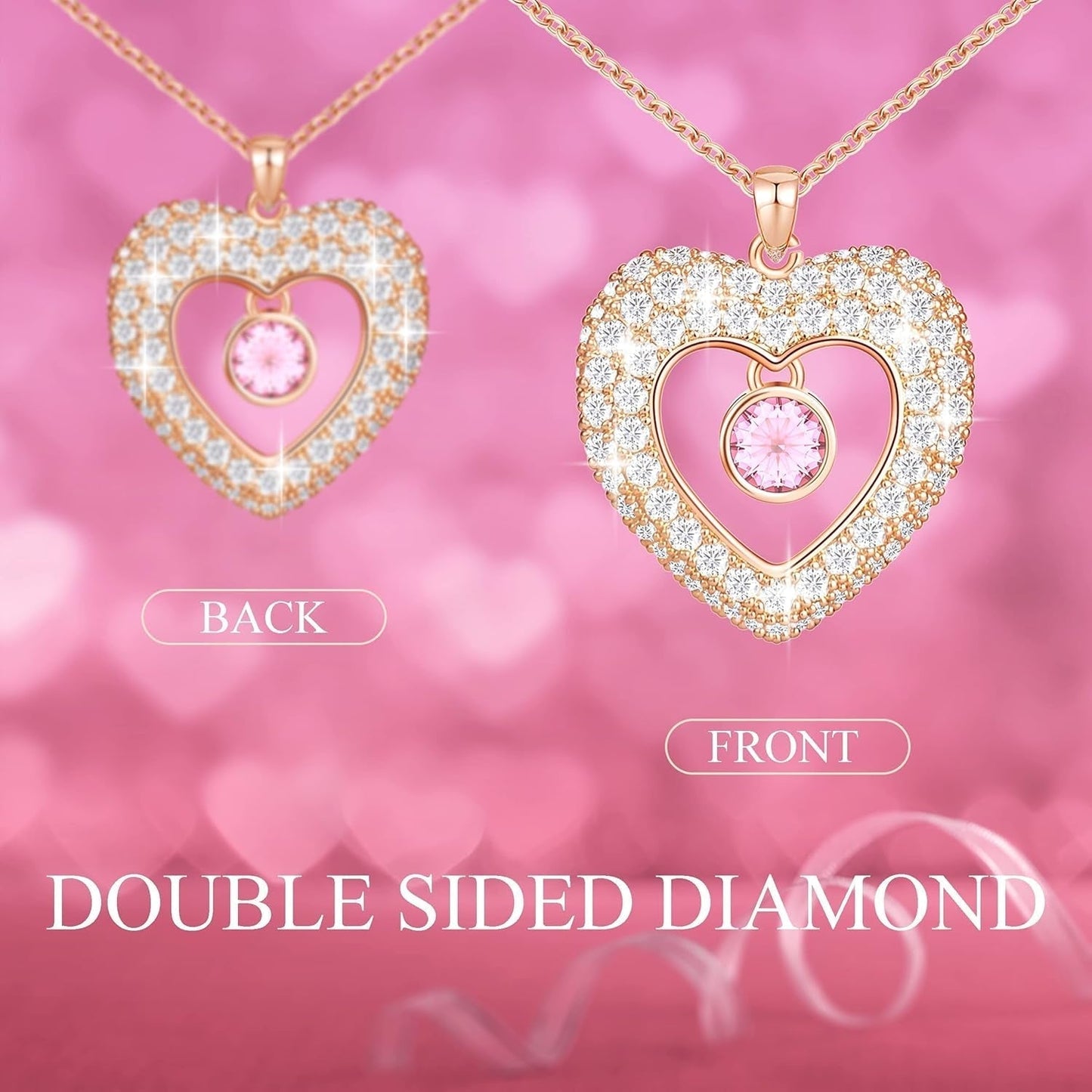 Birthstone Necklace for Women, Zirconia Diamond Pendant Necklace, Jewelry Gift