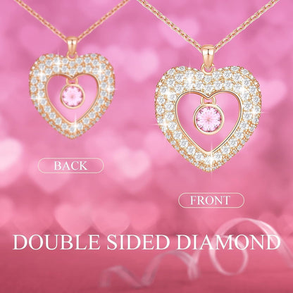 Birthstone Necklace for Women, Zirconia Diamond Pendant Necklace, Jewelry Gift