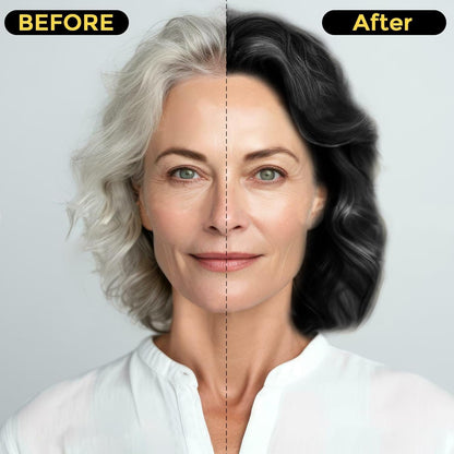 Black Hair Dye Shampoo for Gray Hair, 3 in 1 Black Hair Dye for Women Men, Herbal Gray Coverage, 500Ml (Black) - WORLD TIME VISITS