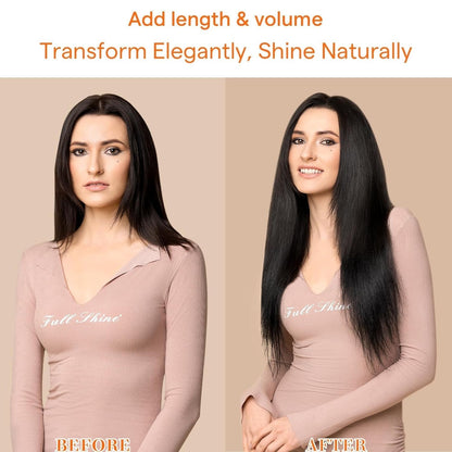 Black Hair Extensions Real Human Hair Sew in Bundles 20 Inch Weft Hair Extensions Human Hair Black Straight Human Hair Bundles Double Weft Real Human Hair Extensions for Black Women 105G