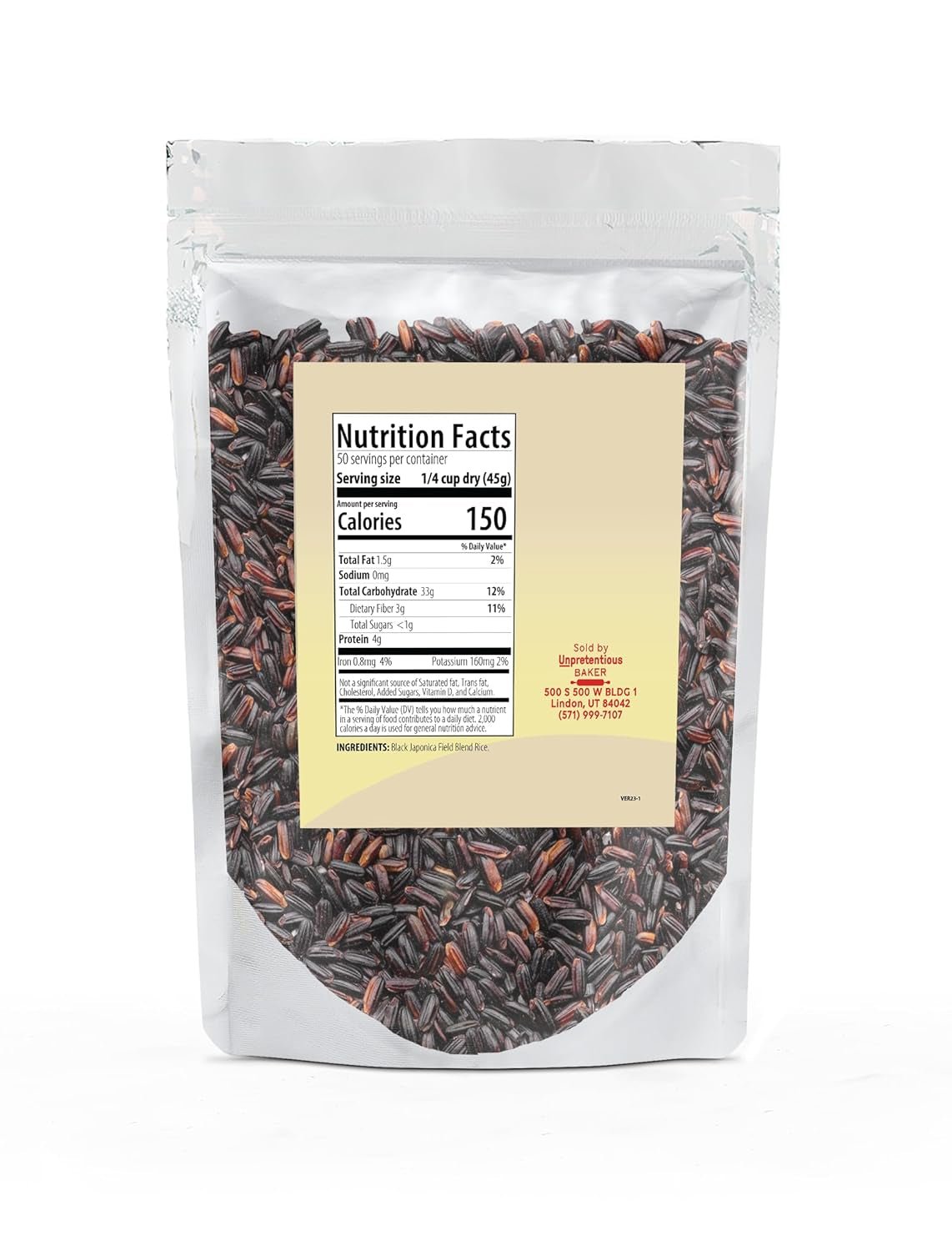 Black Japonica Rice, (5 Lb), Good Source of Dietary Fiber, Nutty Flavor - WORLD TIME VISITS
