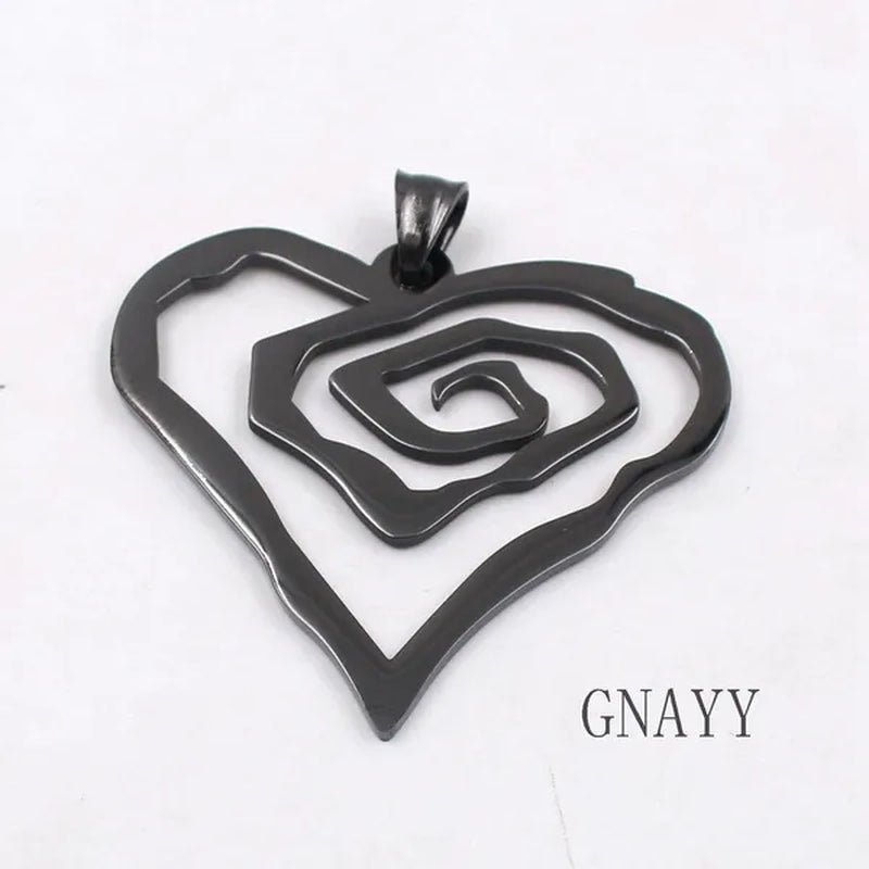 Black Marilyn Manson Heart ROSE charm NEW MM Rose TOP round chain 18-36inch necklace