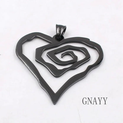 Black Marilyn Manson Heart ROSE charm NEW MM Rose TOP round chain 18-36inch necklace