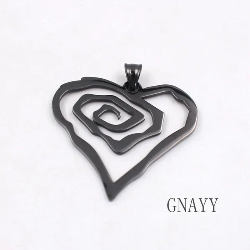 Black Marilyn Manson Heart ROSE charm NEW MM Rose TOP round chain 18-36inch necklace
