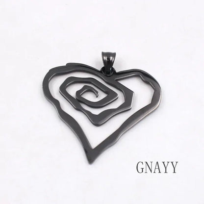 Black Marilyn Manson Heart ROSE charm NEW MM Rose TOP round chain 18-36inch necklace