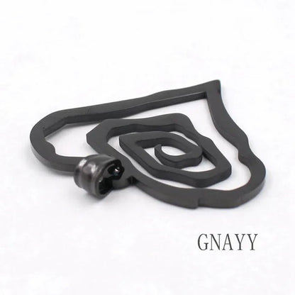 Black Marilyn Manson Heart ROSE charm NEW MM Rose TOP round chain 18-36inch necklace