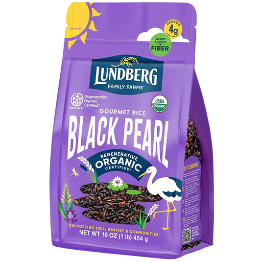Black Pearl Rice, Regenerative Organic Certified – Full - Bodied Black Rice, Responsibly Grown in California, 16 Oz - WORLD TIME VISITS