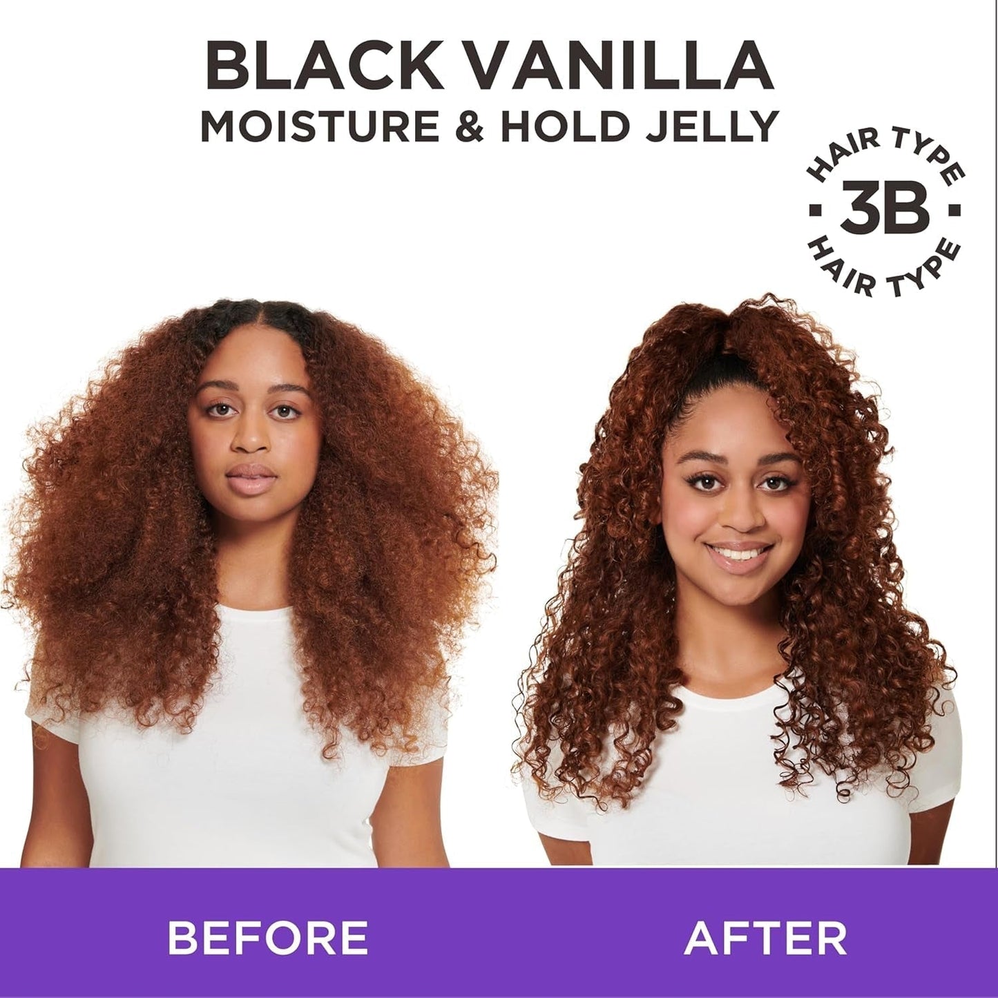 Black Vanilla Moisture and Hold Jelly, Hair Gel for Dry Hair with Shea Butter, Jojoba and Vanilla, 12 Fl Oz