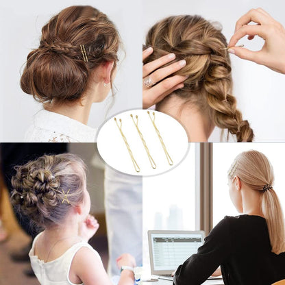 Blonde Hair Bobby Pins, 120PCS 2Inches Gold Hair Pins for Women with Box