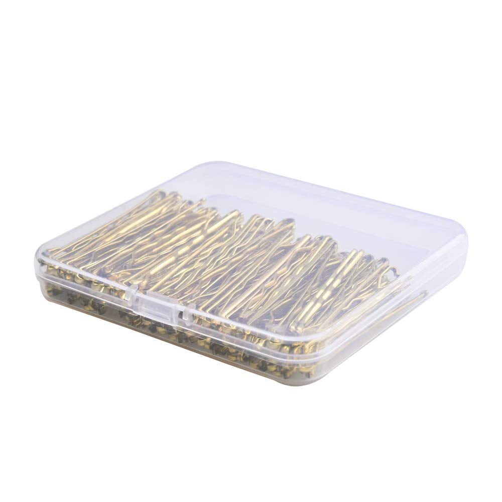 Blonde Hair Bobby Pins, 120PCS 2Inches Gold Hair Pins for Women with Box - WORLD TIME VISITS