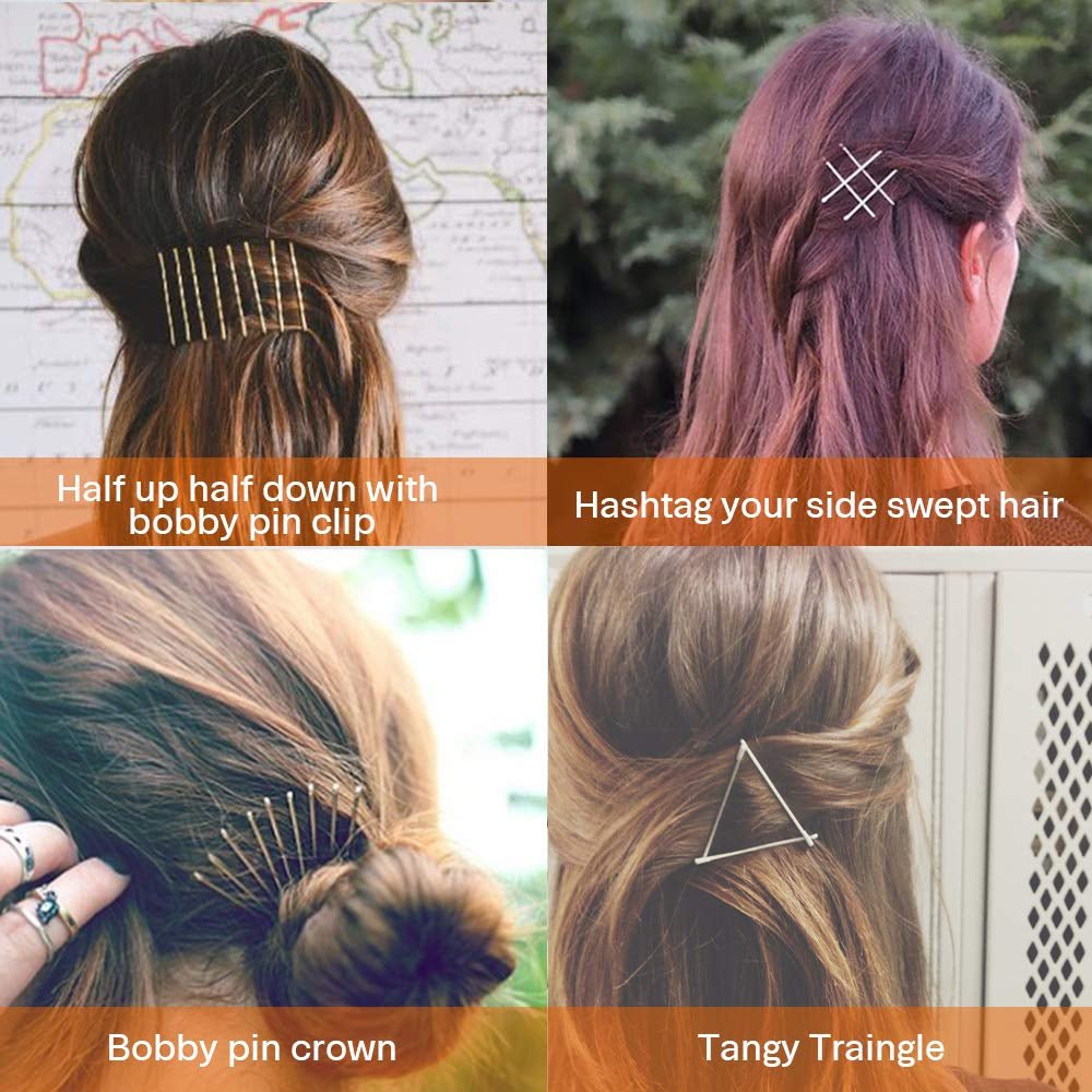 Blonde Hair Bobby Pins, 120PCS 2Inches Gold Hair Pins for Women with Box