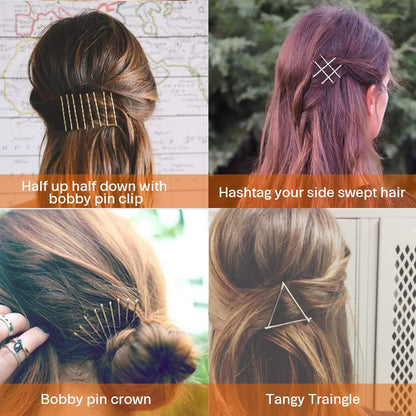 Blonde Hair Bobby Pins, 120PCS 2Inches Gold Hair Pins for Women with Box