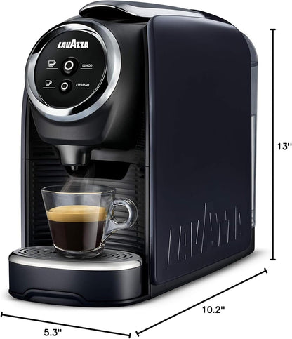 BLUE Classy Mini Single Serve Espresso Coffee Machine LB 300, 5.3" X 13" X 10.2" 2 Coffee Selections: Simple Touch Controls, 1 Programmable Free Dose and 1 Pre-Set