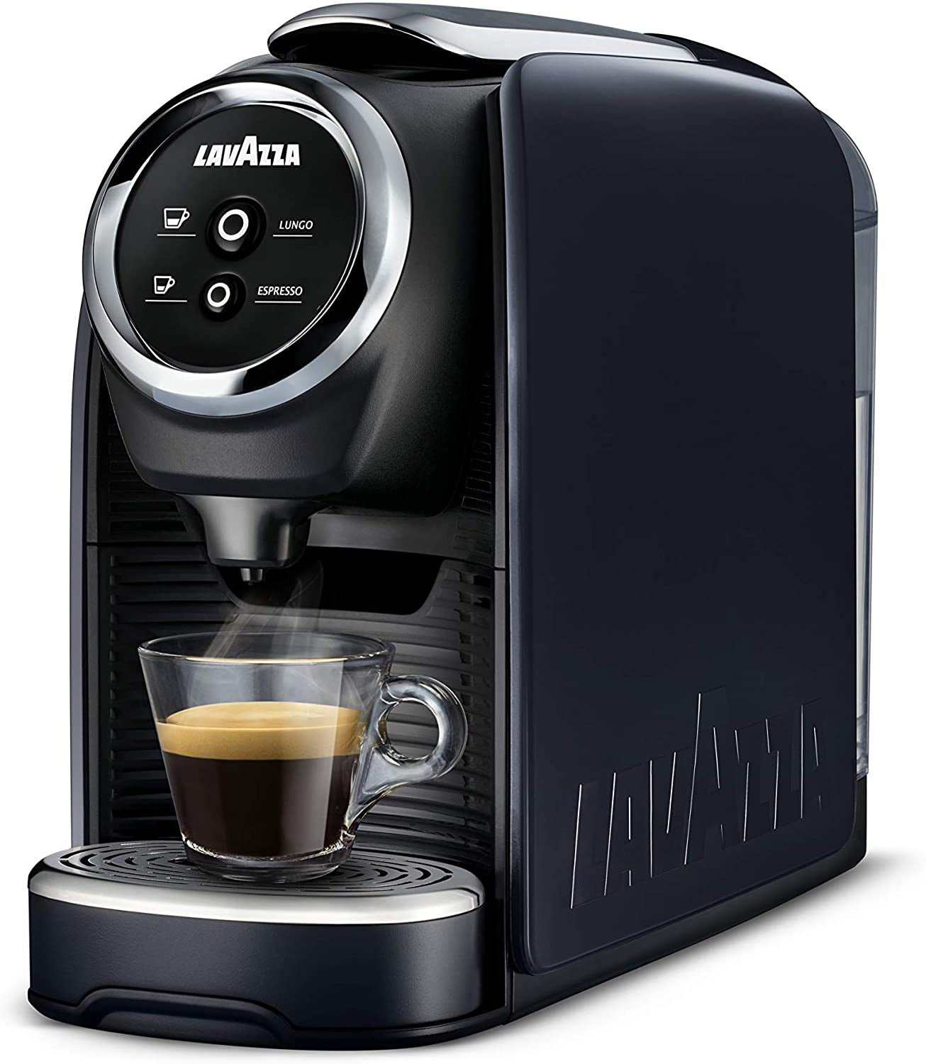 BLUE Classy Mini Single Serve Espresso Coffee Machine LB 300, 5.3" X 13" X 10.2" 2 Coffee Selections: Simple Touch Controls, 1 Programmable Free Dose and 1 Pre - Set - WORLD TIME VISITS