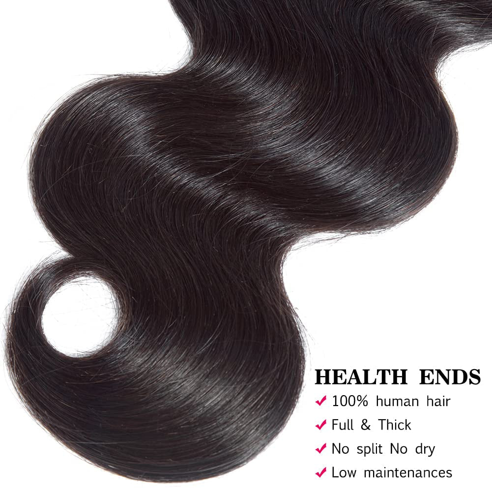 Body Wave Bundle 10A Grade Human Hair Bundles 100% Unprocessed Brazilian Virgin Hair Bundles Double Weft Brazilian Body Wave Bundles(Single Bundle)