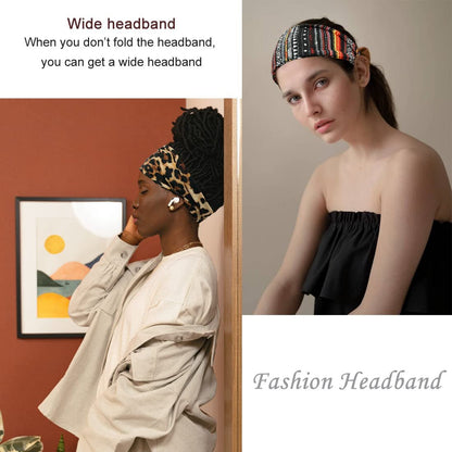 Boho Headbands for Women Fashion Wide Headband Yoga Workout Head Bands Hair Accessories Band 6 Pack