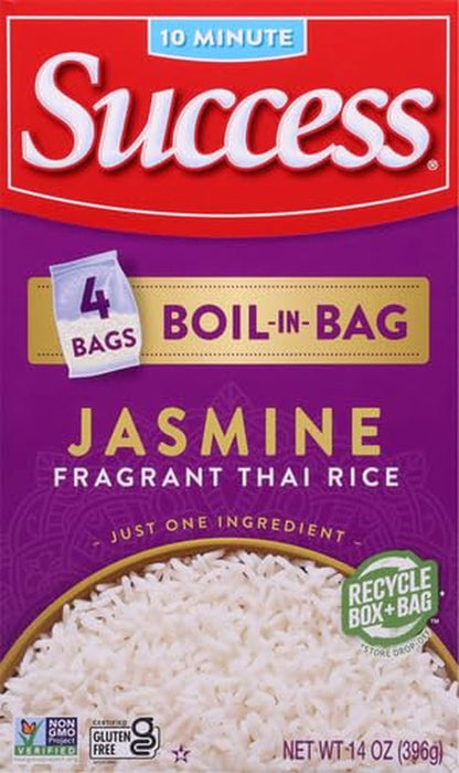 Boil - In - Bag Rice, Thai Jasmine Rice, Quick Rice Meals, 14 - Ounce Box - WORLD TIME VISITS