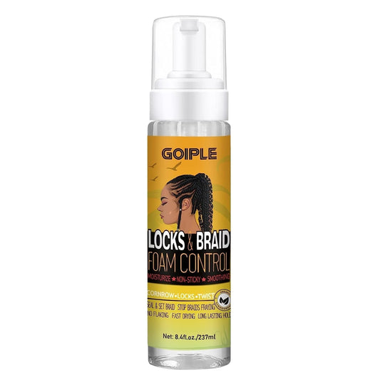 Braid Foam for Braids, Twists, Locs - No Flake Extra Hold & High Shine - Lightweight Mousse Moisturizes & Styles Hair - 8Fl Oz - WORLD TIME VISITS
