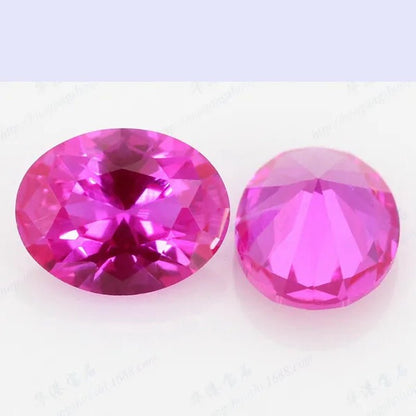 Brilliant Cut AAAAA Red Pink Ruby Pink Sapphire Oval Cut For Making Jewelry Rings - WORLD TIME VISITS