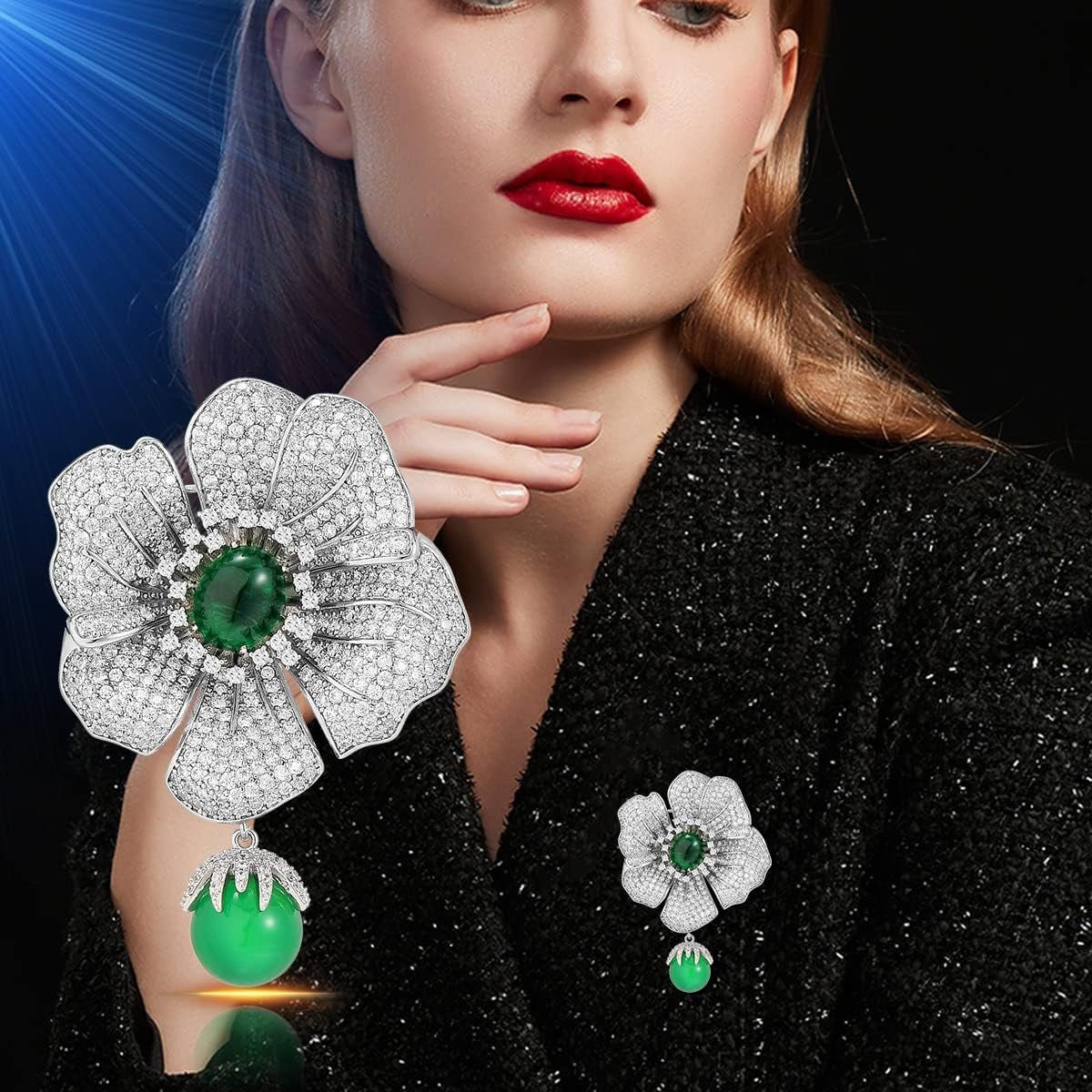Brooches and Pins for Women Fashion Flower Brooches for Women Elegant Broches Costume Jewelry Brooch Lady Pins Christmas Holiday