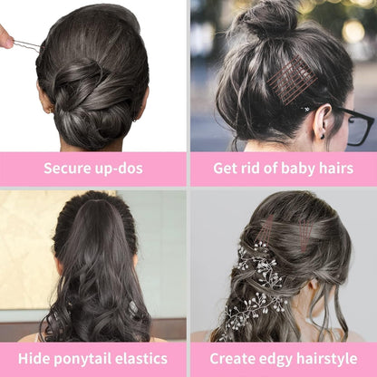 Brown Bobby Pin for Buns, 150 Count Hair Pins Bulk with Storage Case, Pain-Free Hair Clips for Women and Girls (Brown, 2 Inch)