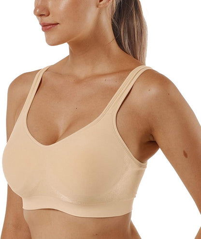 Women'S Wirefree Bras Seamless Full Coverage plus Size Sports Bra for Sleeping Yoga Workout Everyday Wear Bralette - WORLD TIME VISITS