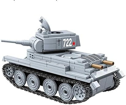Military Themed WW2 Building Blocks Tank Sets for World War 2 Brick Building Enthusiats (BT-7 Tank)