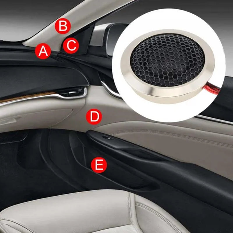 2Pcs 1.5Inch 150W Q25 Aluminum Alloy High Efficiency Mini Dome Tweeter Speakers for Car Audio System