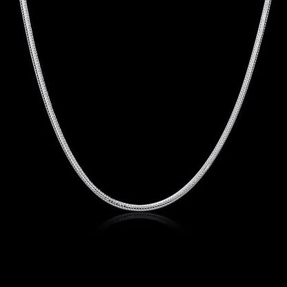 Men Women Snake Chain 1MM/2MM/3MM 925 Silver Necklaces Fashion DIY Charm Pendant Fine Jewelry Accessories
