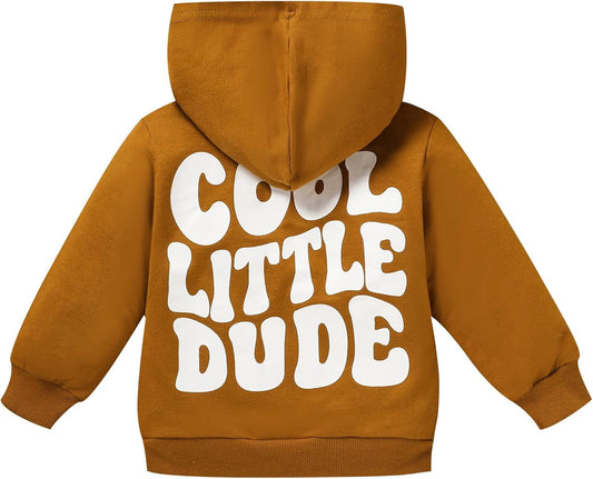 Toddler Baby Boy Fall Winter Hooded Clothes Baby Boy Hoodie Tops Letter Printed Long Sleeve Sweatshirt
