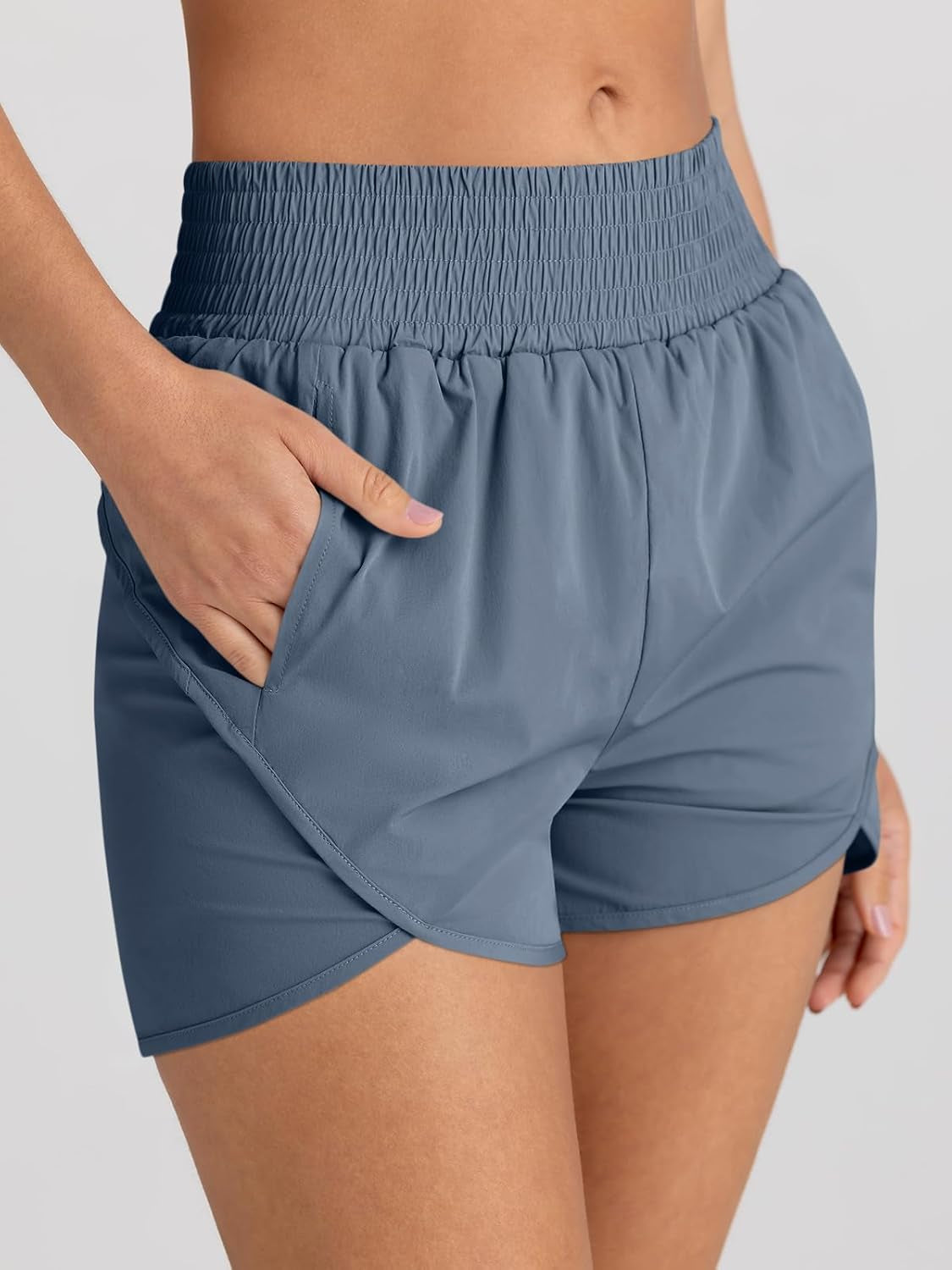 Womens Athletic Shorts High Waisted Running Shorts Gym Workout Shorts Casual Comfy Sport Shorts with Pockets 2025 - WORLD TIME VISITS