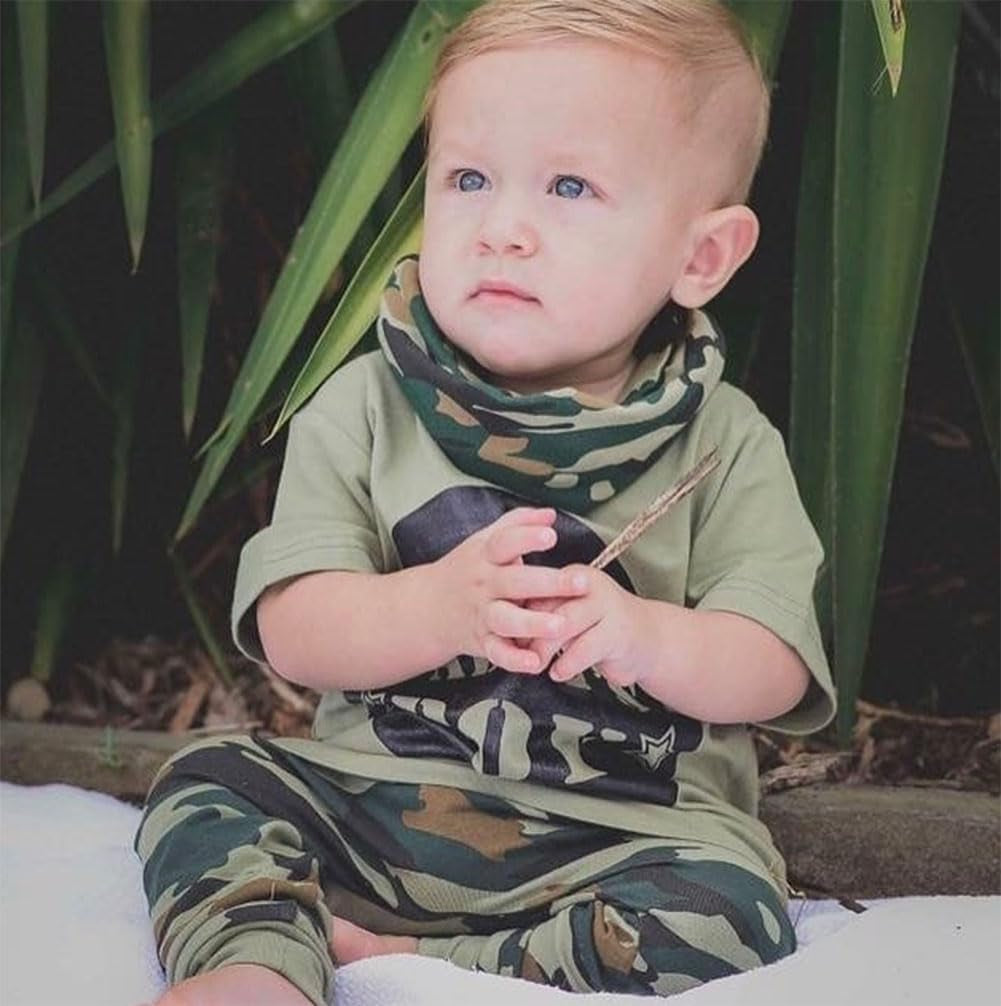 Baby Boy Summer Clothes Mommy Daddy Baby Boy T-Shirt +Camouflage Shorts Infant Toddler Boy Outfits Set
