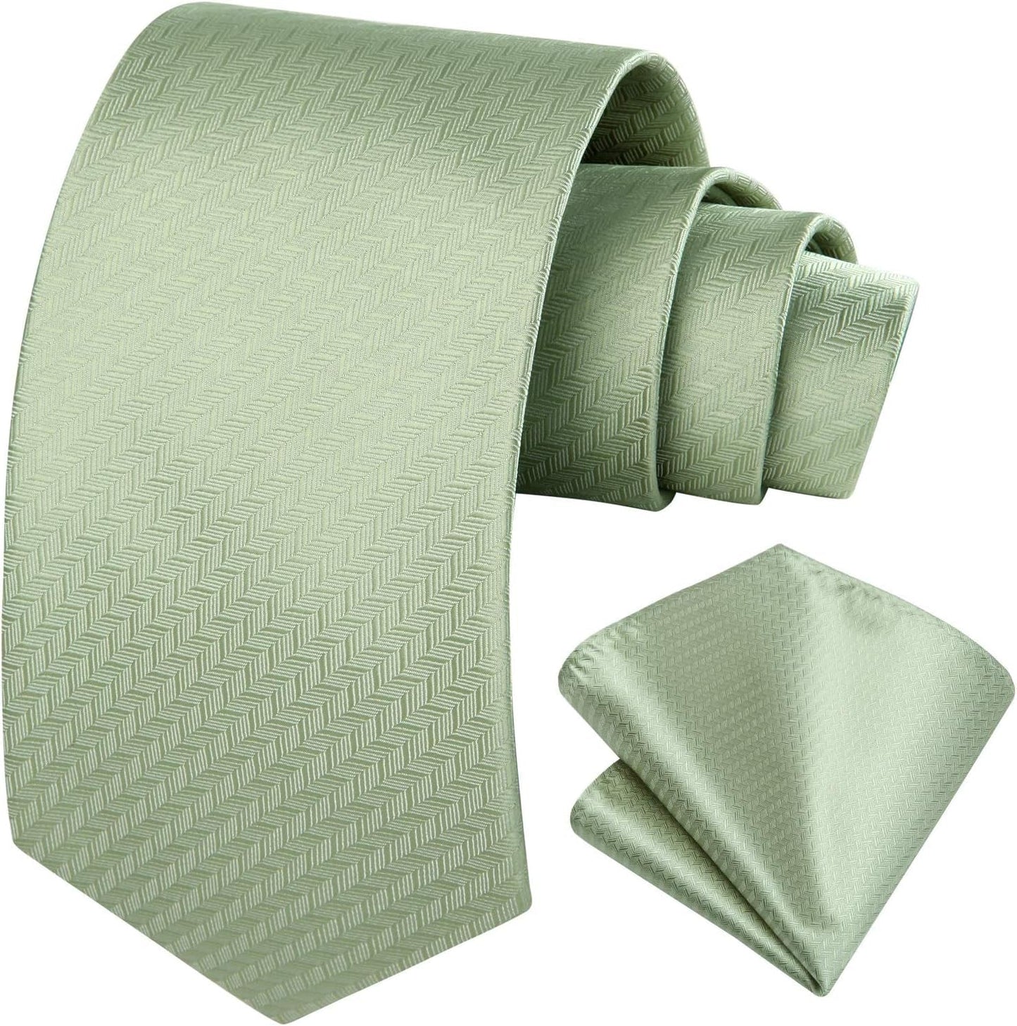 Ties for Men Solid Houndstooth Neckties Handkerchief Formal Business Tie & Pocket Square Set Wedding Party