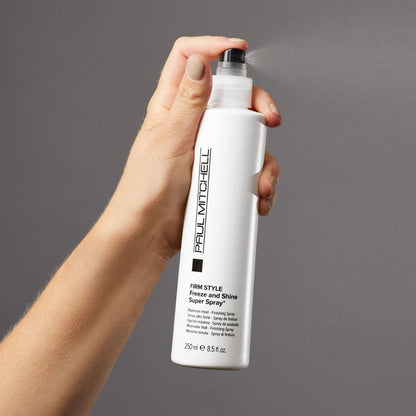 Paul Mitchell Freeze and Shine Super Hairspray, Maximum Hold, Shiny Finish Hairspray, for Coarse Hair