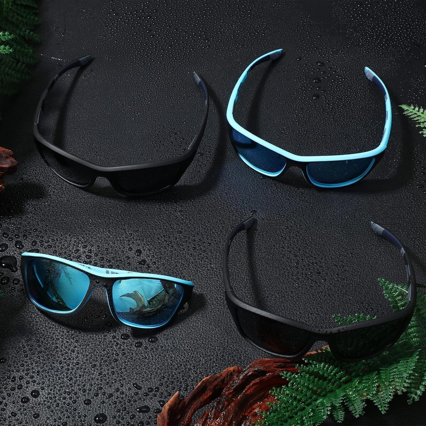 4 Pairs Men Polarized Sunglasses with UV Protection Driving Glasses Sports for Sport Outdoor Activities