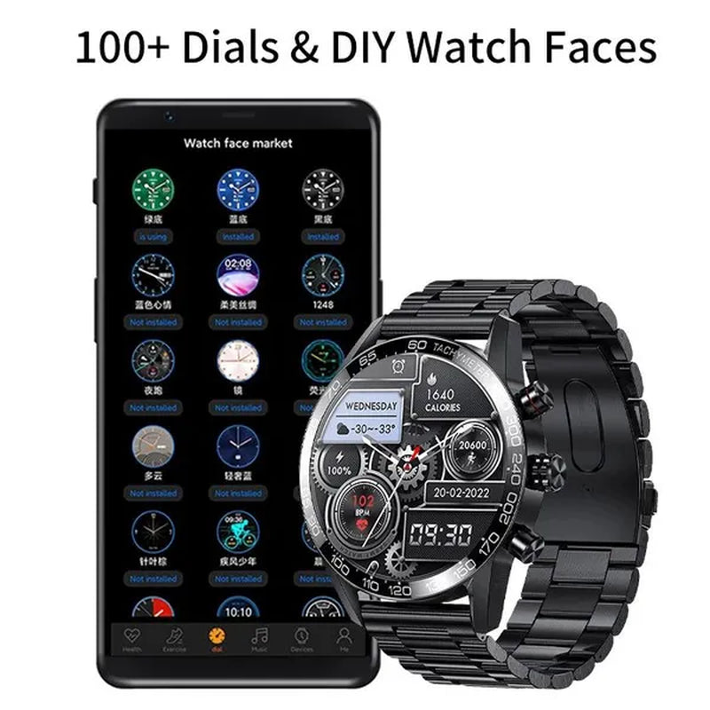 LIGE Newest Bluetooth Call Smart Watches for Men Sports Fitness Tracker Waterproof Smartwatch Large HD Screen Health Bracelet Montre Connecter