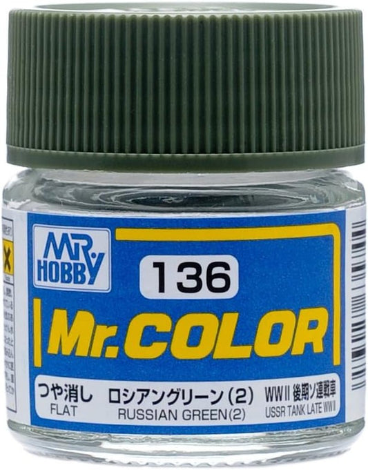 C136 Flat Russian Green (2) 10Ml, GSI Mr. Color - WORLD TIME VISITS
