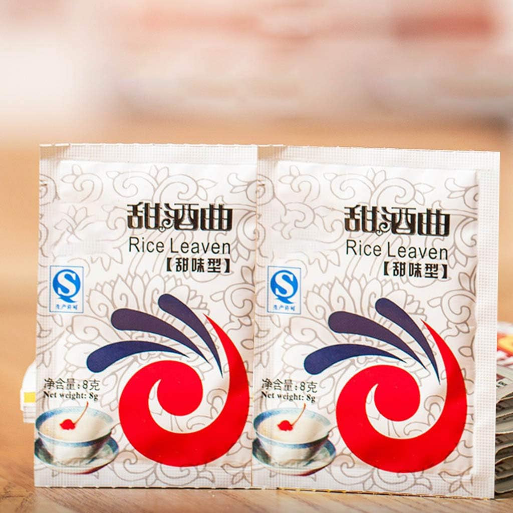 5 Packs Chinese Sweet Rice Wine Fermentation Starter Leaven Powder Making Home as Shown
