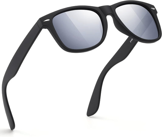 Sunglasses Men Polarized Sunglasses for Mens and Womens,Black Retro Sun Glasses Driving Fishing UV Protection