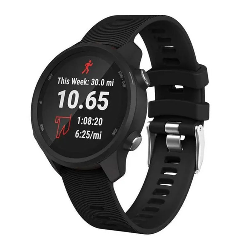 Garmin 245 Sports Watch Silicone Strap, 20mm Sports Bracelet for Forerunner 245M / 645 / Vivoactive3 / Vivomove HR