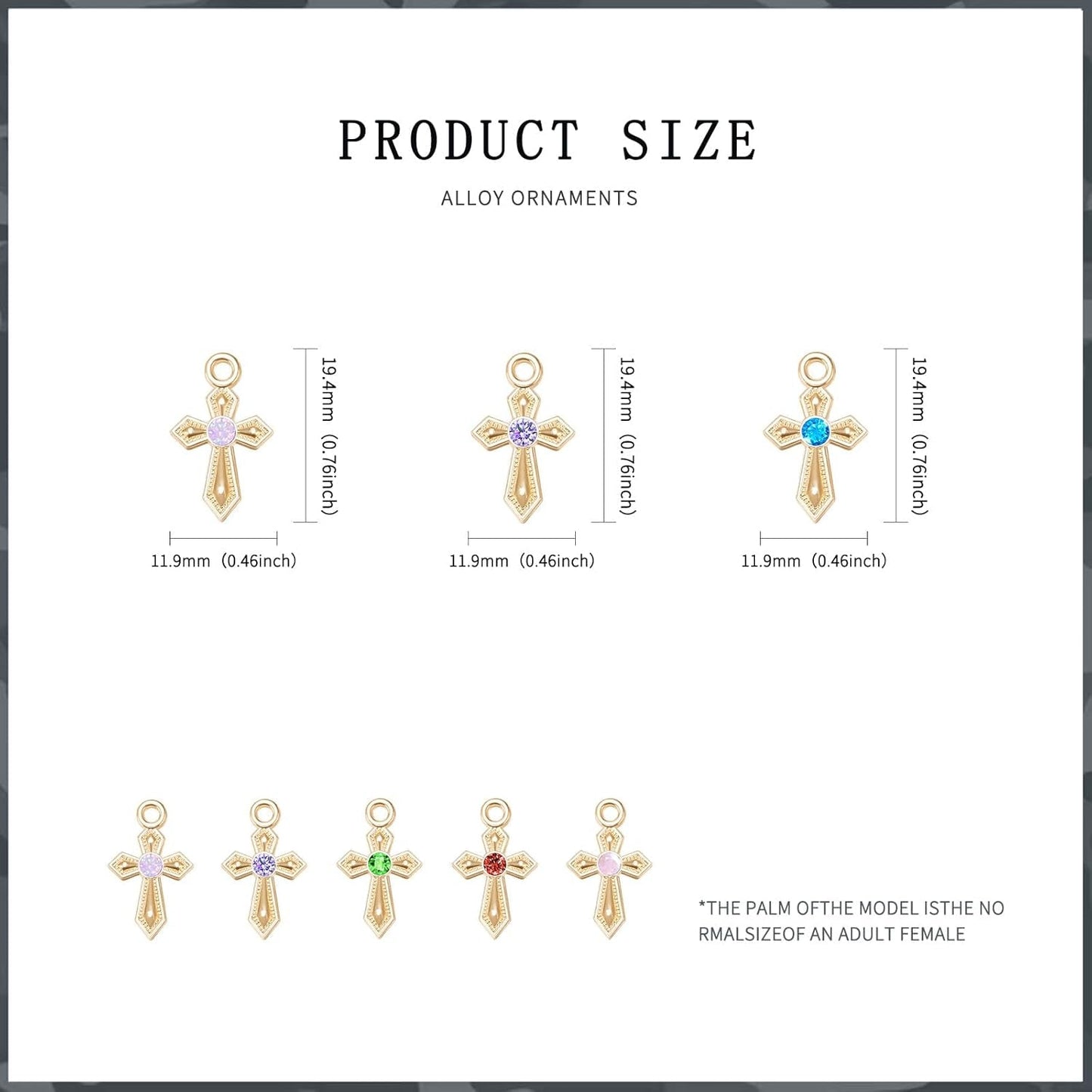 100Pcs 10Colors Rhinestone Tiny Cross Charms Alloy Crystal Mini Crucifix Pendant Beads for Catholic Jewelry Making Necklace Bracelet Earring Keychain DIY Gift Idea Handmade - WORLD TIME VISITS