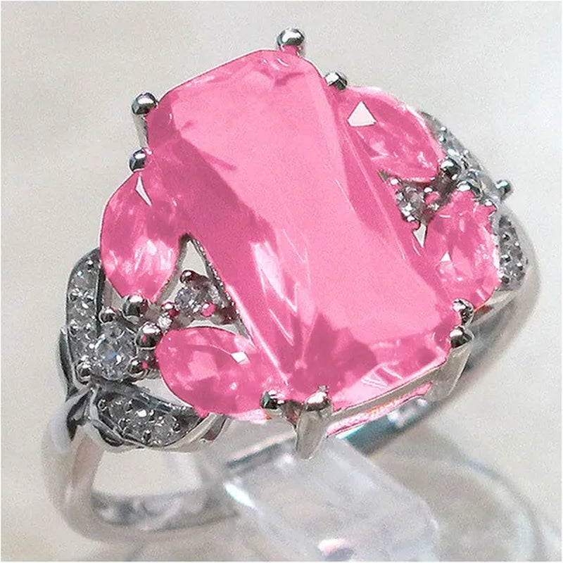Jewellry Size 6-10 Red Ruby Cut Ring Ladies