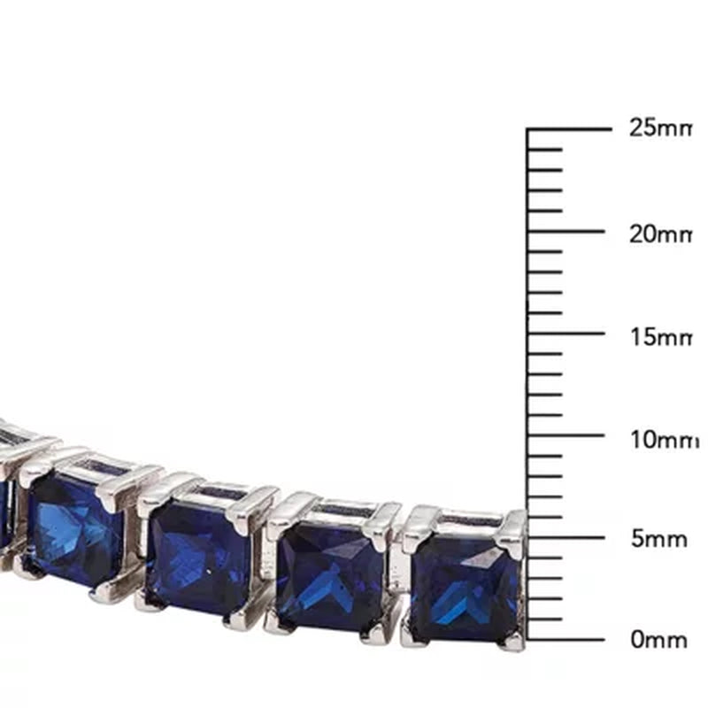 12 CT. T.W. Lab Blue Sapphire Bracelet in Sterling Silver