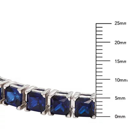12 CT. T.W. Lab Blue Sapphire Bracelet in Sterling Silver