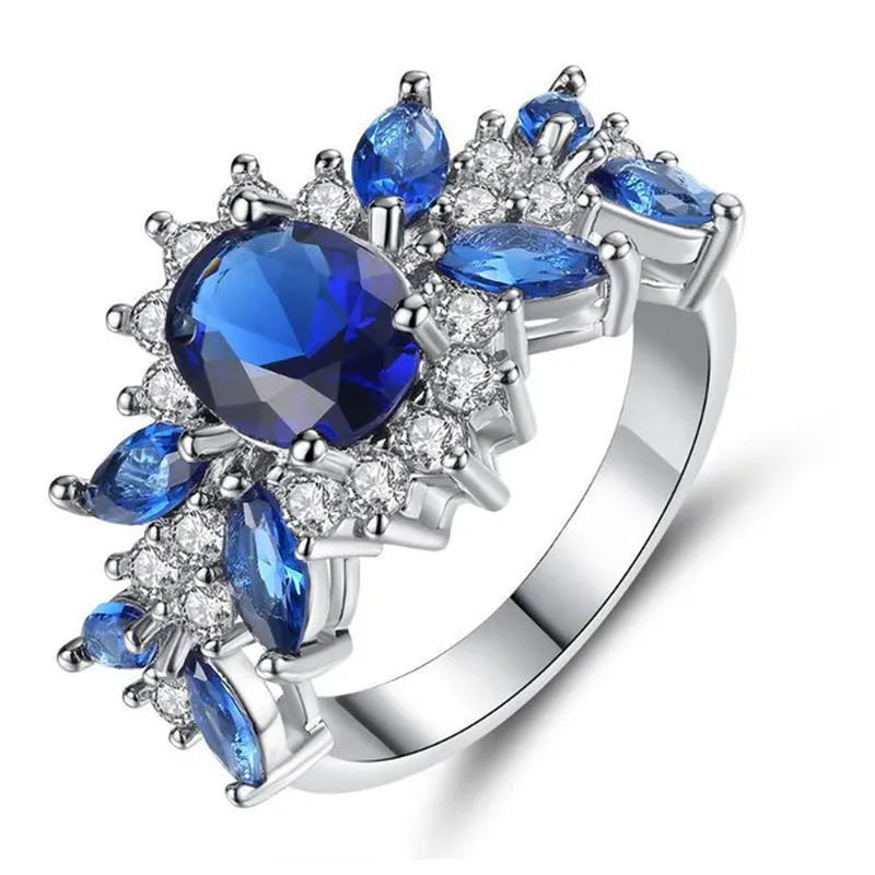 Colored Diamond Wedding Ring Diamond Engagement Ring Commitment Ring Cubic Zirconia Ring Jewelry Wedding Ring Anniversary Gift Wedding Ring Women's Ring